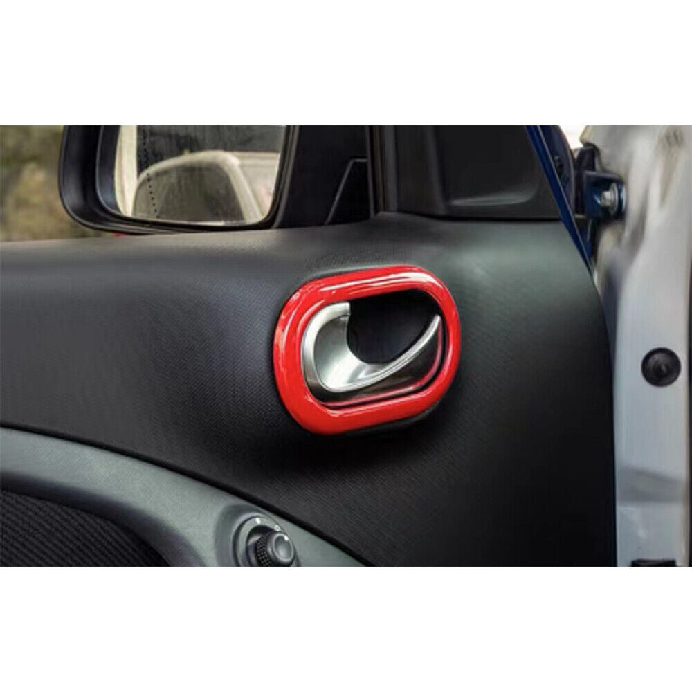 Inner Door Handle Cover Trim 2PCS Fit for Mercedes-Benz for SMART 15-2018 Bright Red