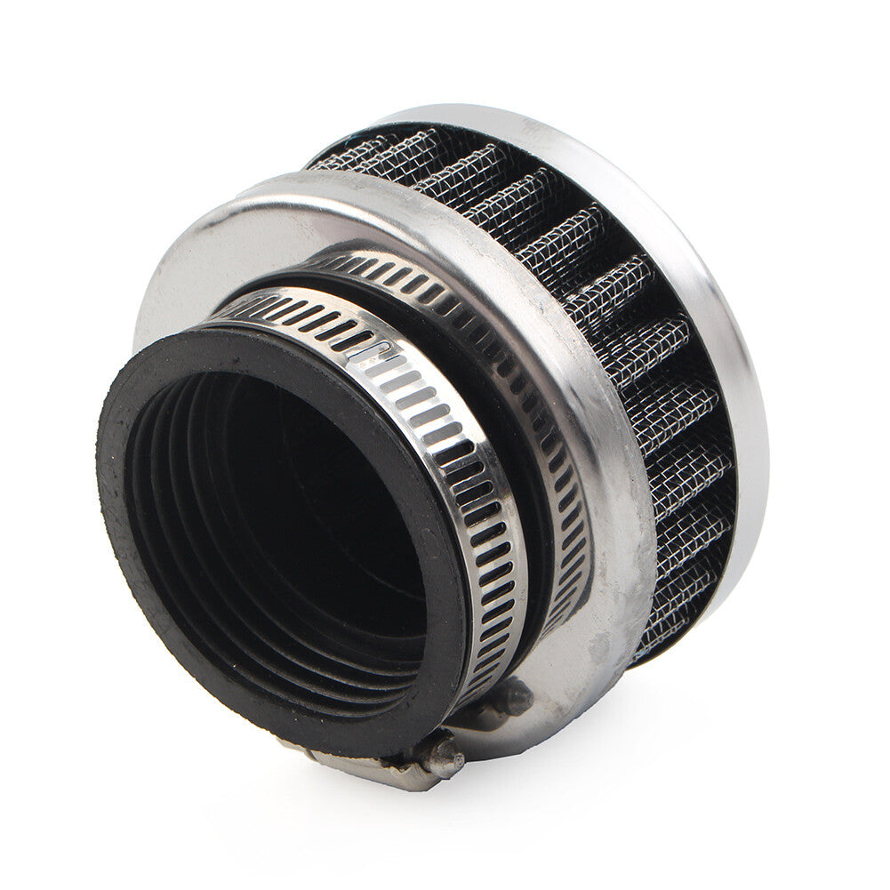 Motorcycle Scooter Stainless Steel 45mm Air Intake Filter Cleaner w/ Clamp Q