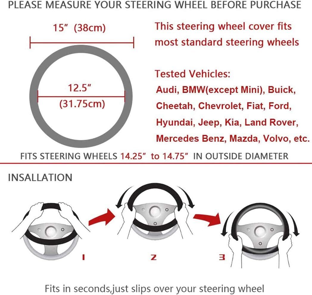 38cm 15 inch Diamond Car steering wheel cover W/Armrest box pad 38cm 15 inch Q