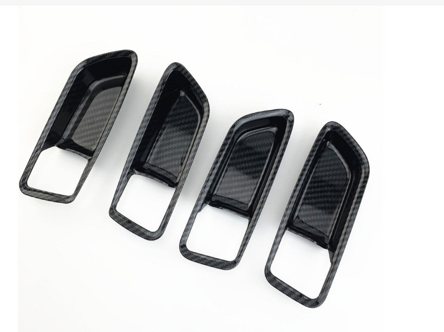 Carbon Fiber Style Inner Door Handle Bowl Cover Trim for Toyota for Corolla 19-22