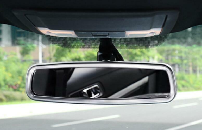 Matt Silver Interior Rearview Mirror Cover Trim 1PCS for Ford Explorer 2011-2019