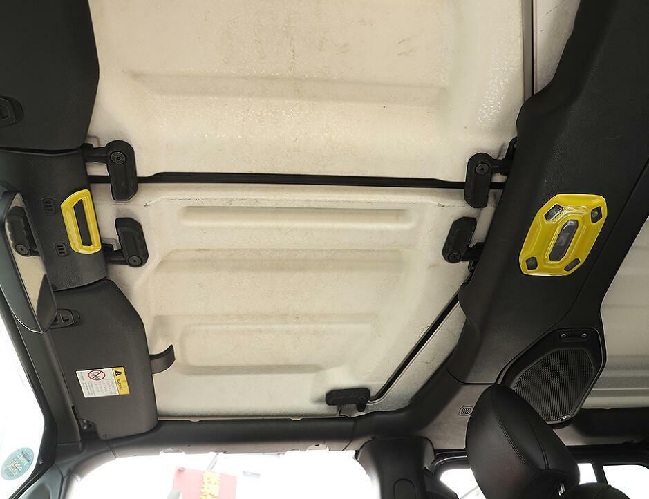Fit for Jeep for Wrangler JL/JT 18-2021 21PCS ABS Yellow Car Interior kit Cover Trim