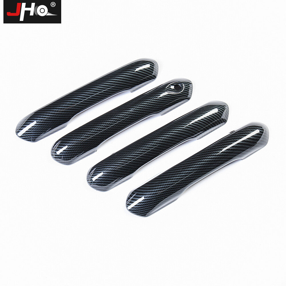 Carbon Fiber Car Door Handles Molding Cover Trim Decor for Ford Explorer 2020
