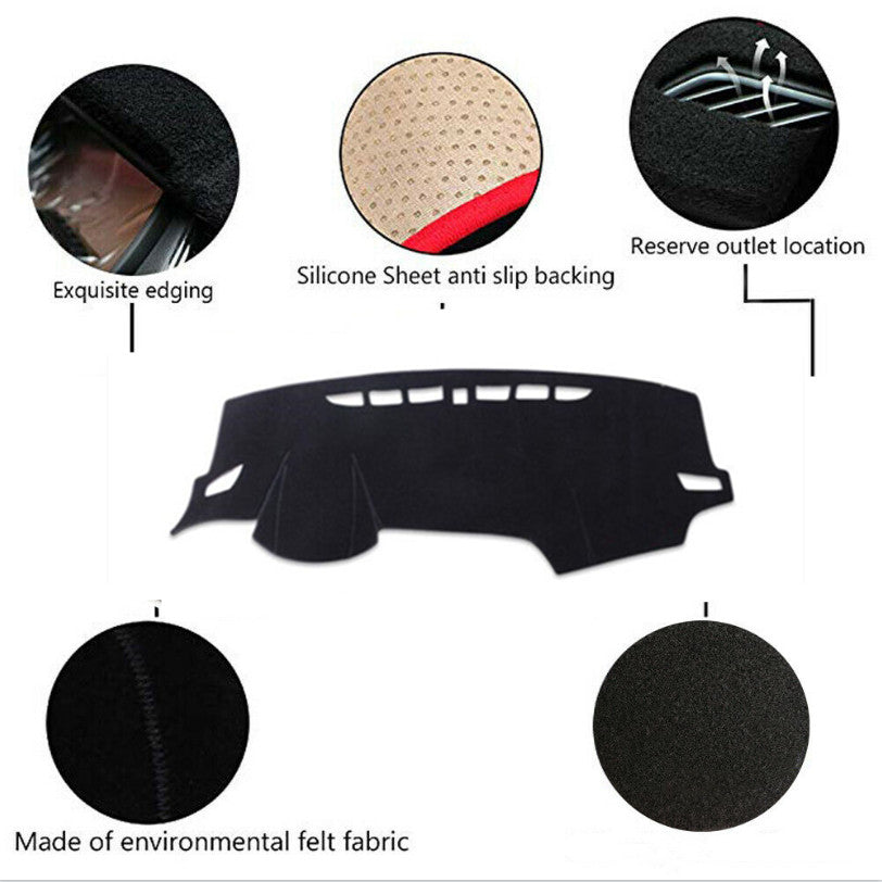 for Hyundai for Elantra 2017- 2020 Black Dashboard Dash Mat DashMat Sun Cover Pad