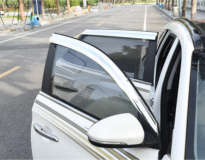 for Hyundai for Tucson 2016-2021 Chrome Window Visors Sun Rain Guard Vent Deflectors