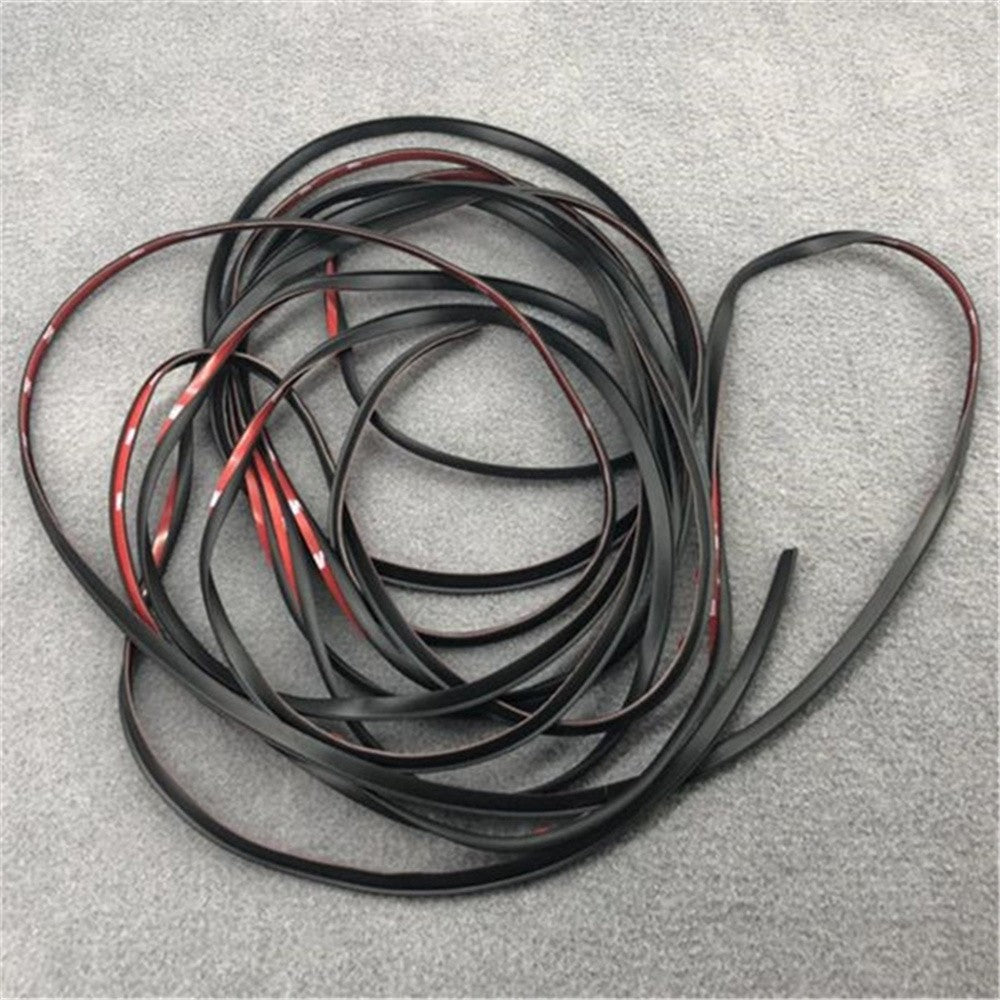 5M Car Sealing Strip Slanted T-Type Auto Seal Trim Black For Front Rear bumper