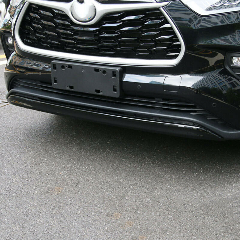for Toyota Highlander 2020-2023 Front Bumper Lip Spoiler Guard Trim Glossy Black