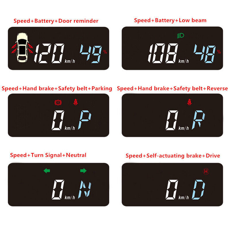 HUD Head-up Display OBD2 GPS Windscreen Speedometer for Tesla Model 3 12V Part