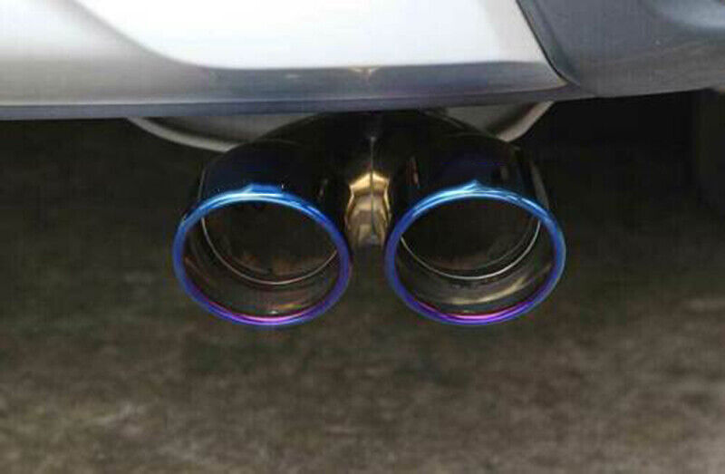 for Mitsubishi Outlander 2013-2021 Blue Steel Rear Tail Exhaust Pipe Muffler Tip