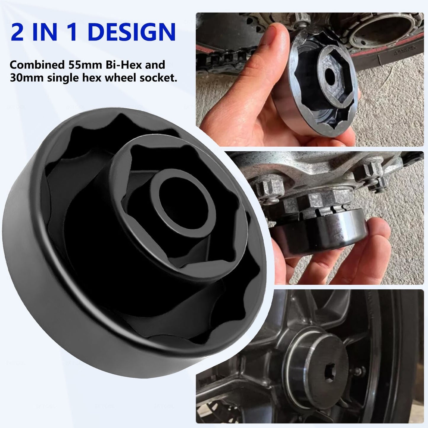 30mm + 55mm Wheel Nut Socket kit for Ducati 1098 1198 1199 Panigale Multistrada