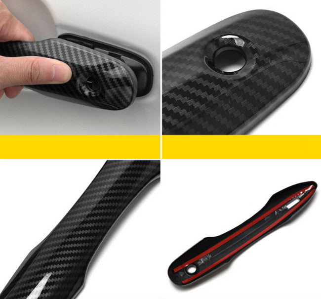 for Toyota for Camry 2018-2022 Door Handle Protector Carbon Fiber Style Trims