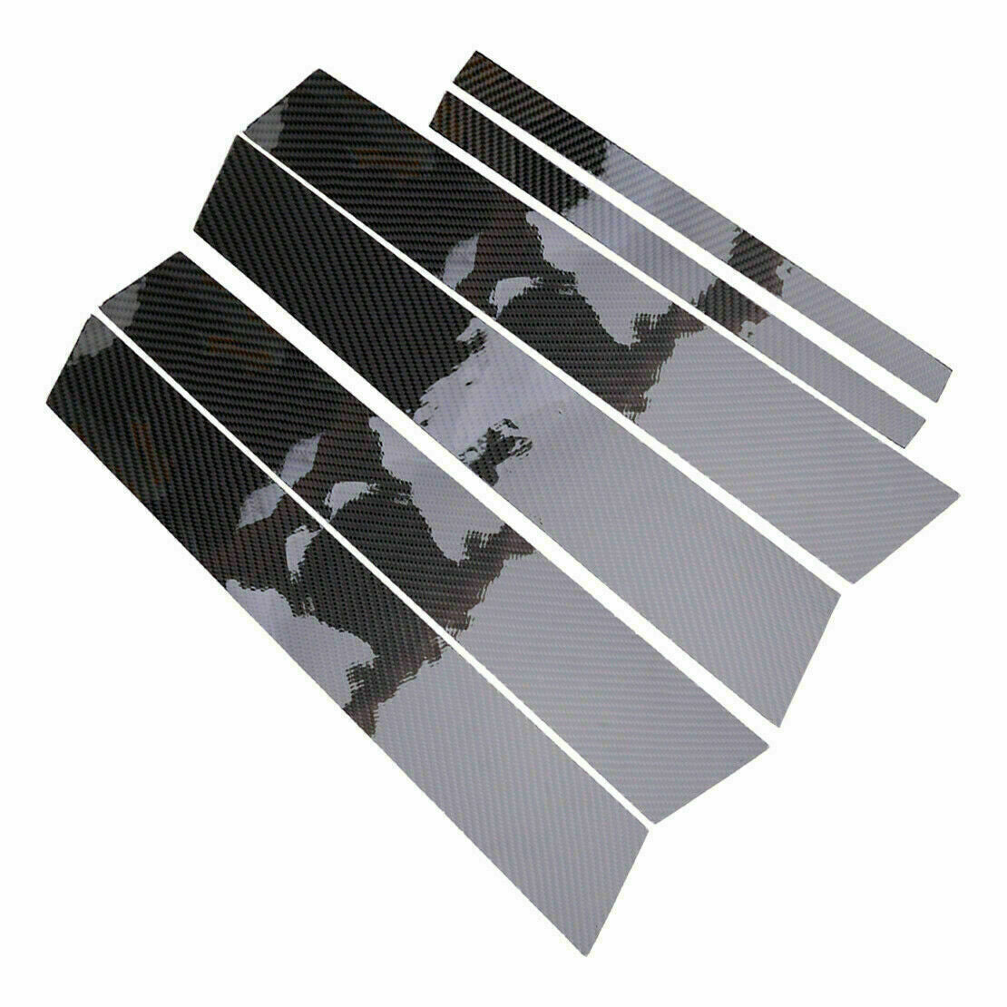 for BMW 3 Series 05-2012 E90 Carbon Fiber Pillar Posts Door Window Molding Strip