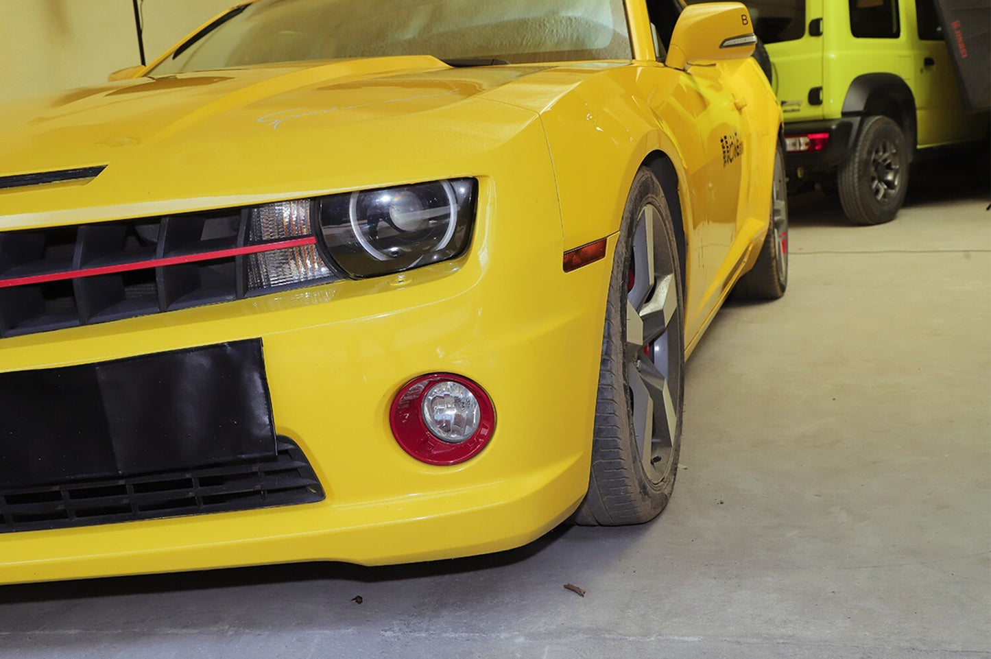 for Chevrolet Camaro 2010-15 Front Fog Light Lamp Decor Cover Trim Red ABS
