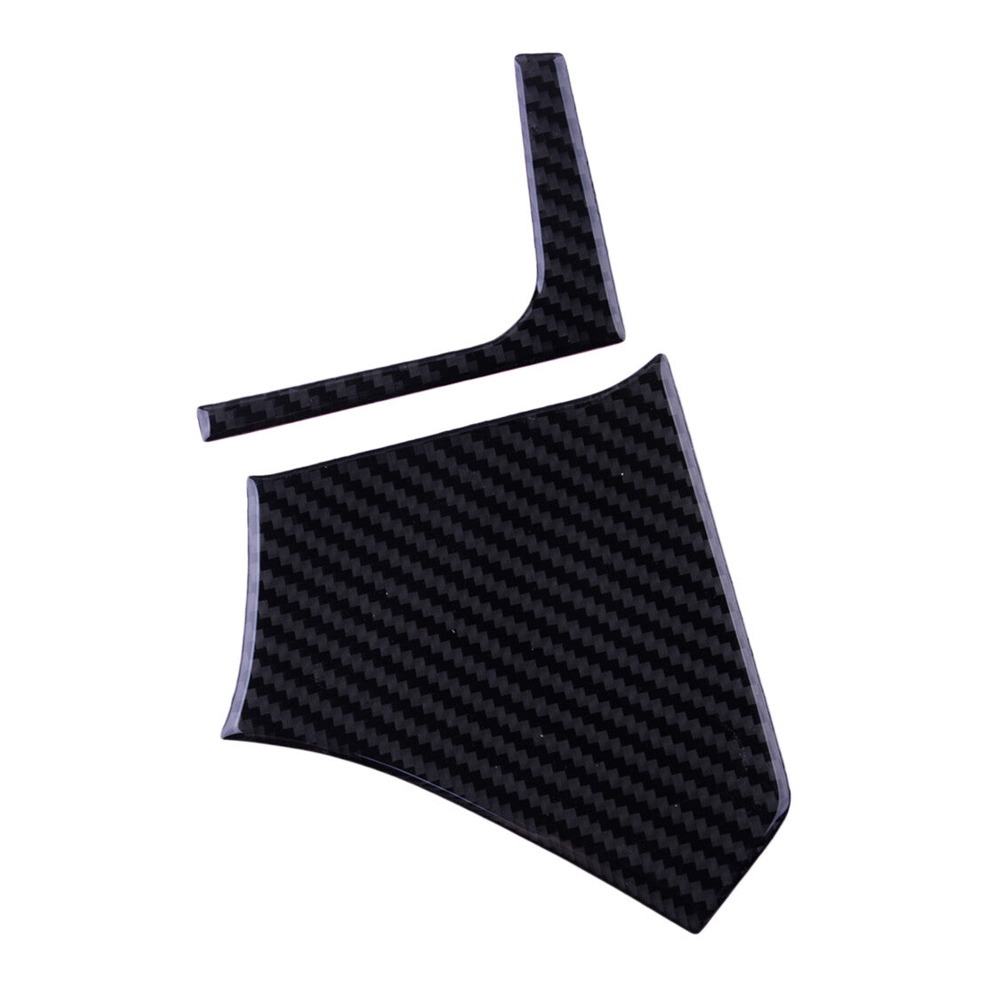 Carbon Fiber Black Dashboard Panel Trim Cover Decor Kit Fit for for Model S v