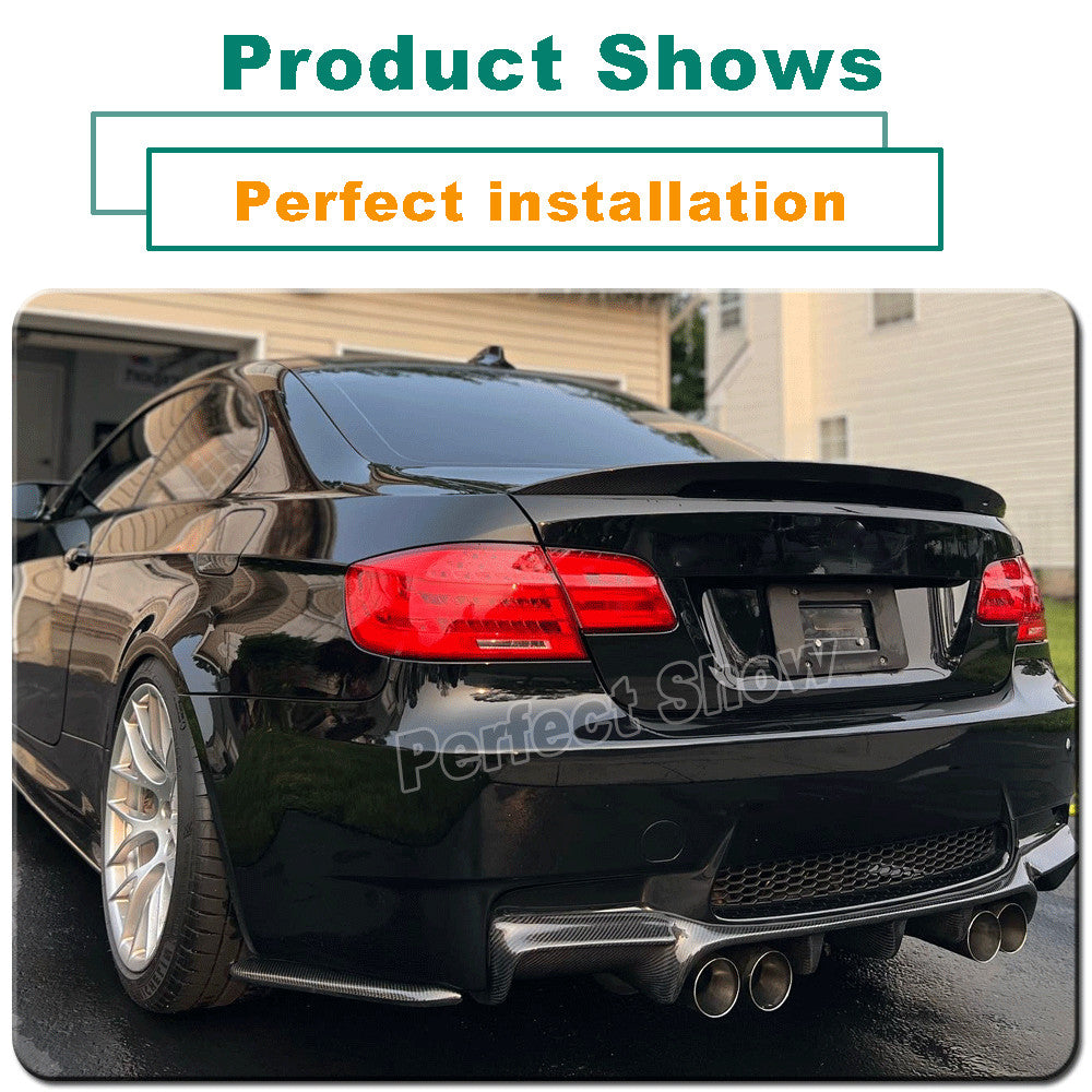 Carbon Fibre Rear Bumper Lip Diffuser Spoiler for BMW 3 Series E92 E93 M3 08-13