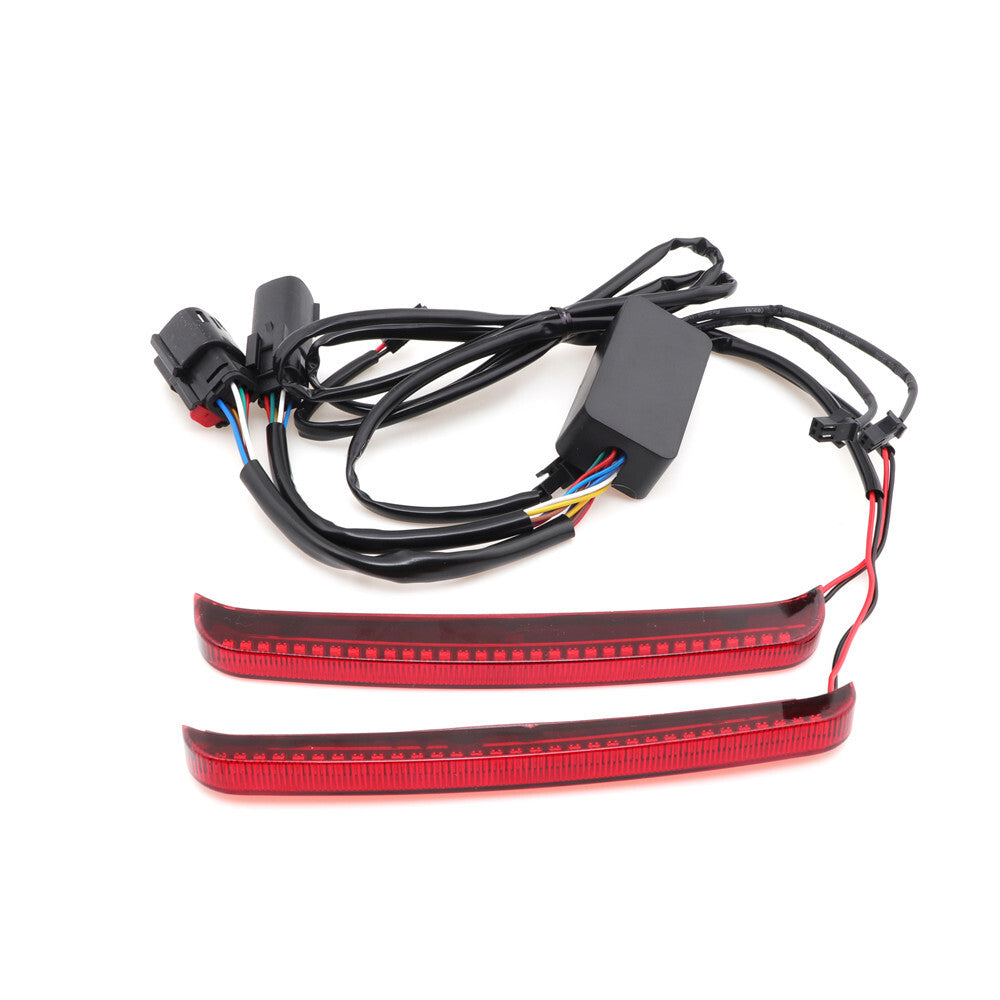 Red LED Saddlebag Brake Flowing Turn Signal Light for Harley Touring 2014-2022 Q