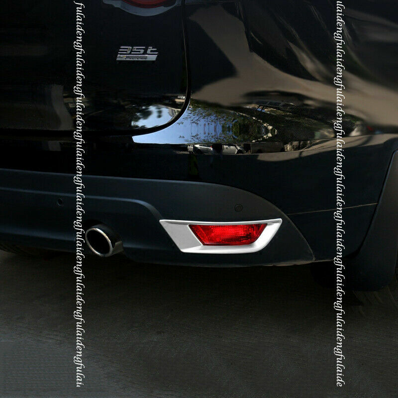 2X for Jaguar F-PACE 2016-2020 Chrome Rear Fog Light Lamp Frame Cover Trim Strip