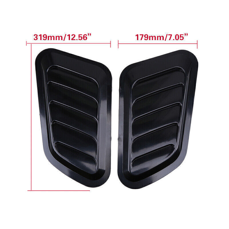 A pair of universal decorative vents with flow inlet spoons. Bonnet side fender covers AI
