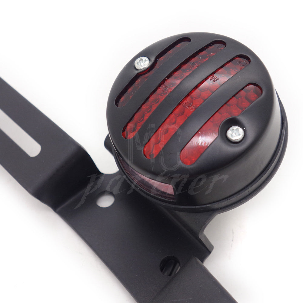 LED Grill Rear Tail Brake Stop Light Chopper Cafe Racer Old School Bobber Custom Q