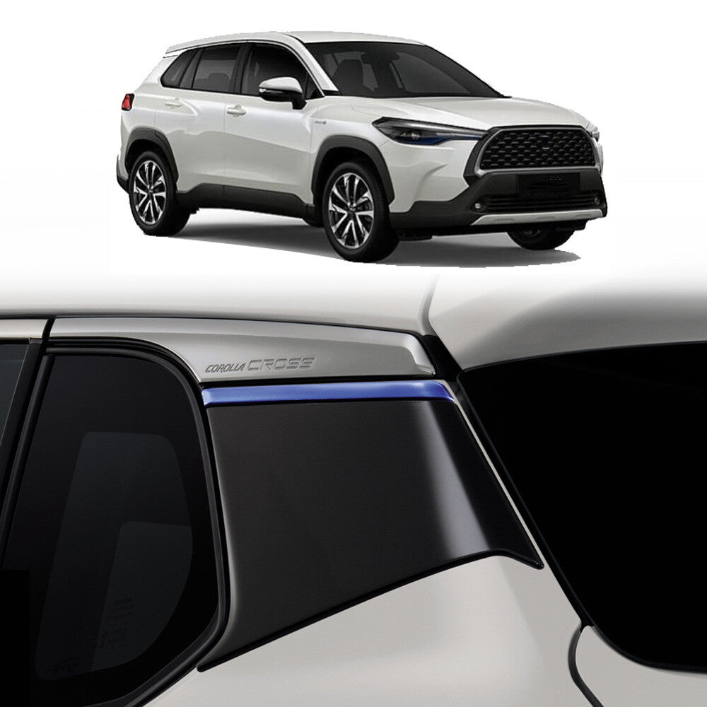 Rear Spoiler Wing Side Beveled Window Cover for Toyota for Corolla Cross 2020-2023