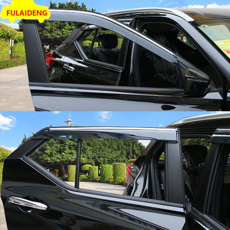 for Nissan Kicks 2017-2020 Acrylic Window Visor Vent Sun Shade Rain Guard Trim4