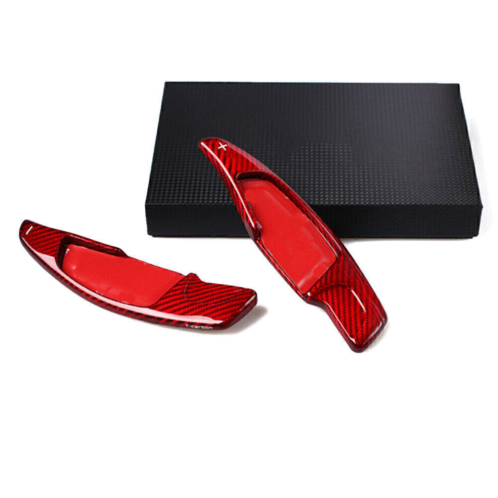 for BMW 5/7 SERIES Red Carbon Fiber Steering Wheel Shift Paddle Extension