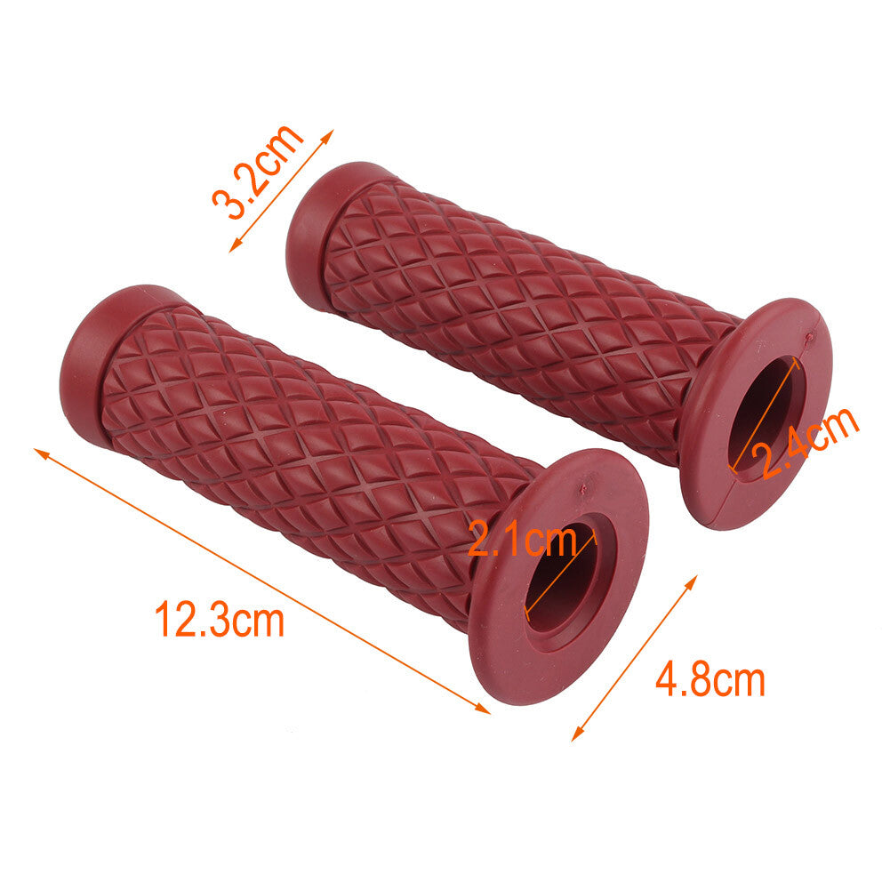 Motor Handlebar Grips LeftRight For Motorcycle With 7/8 22mm Handlebar Coffee