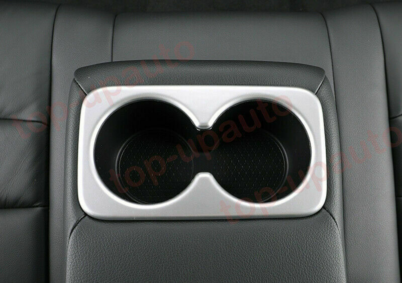 for Nissan Rogue 2021-2023 Silver Rear Water Cup Holder Panel Frame Trim Cover