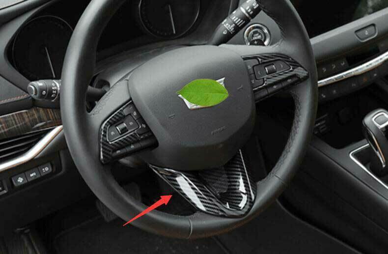 Fit for Cadillac CT4 2020-2024 Carbon Fiber Steering Wheel U Type Cover Trim 1PC