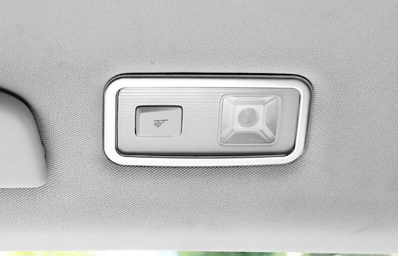 for Volkswagen Atlas 2018-2023 Matt Silver Rear Reading Light Lamp Decor Trim 2X