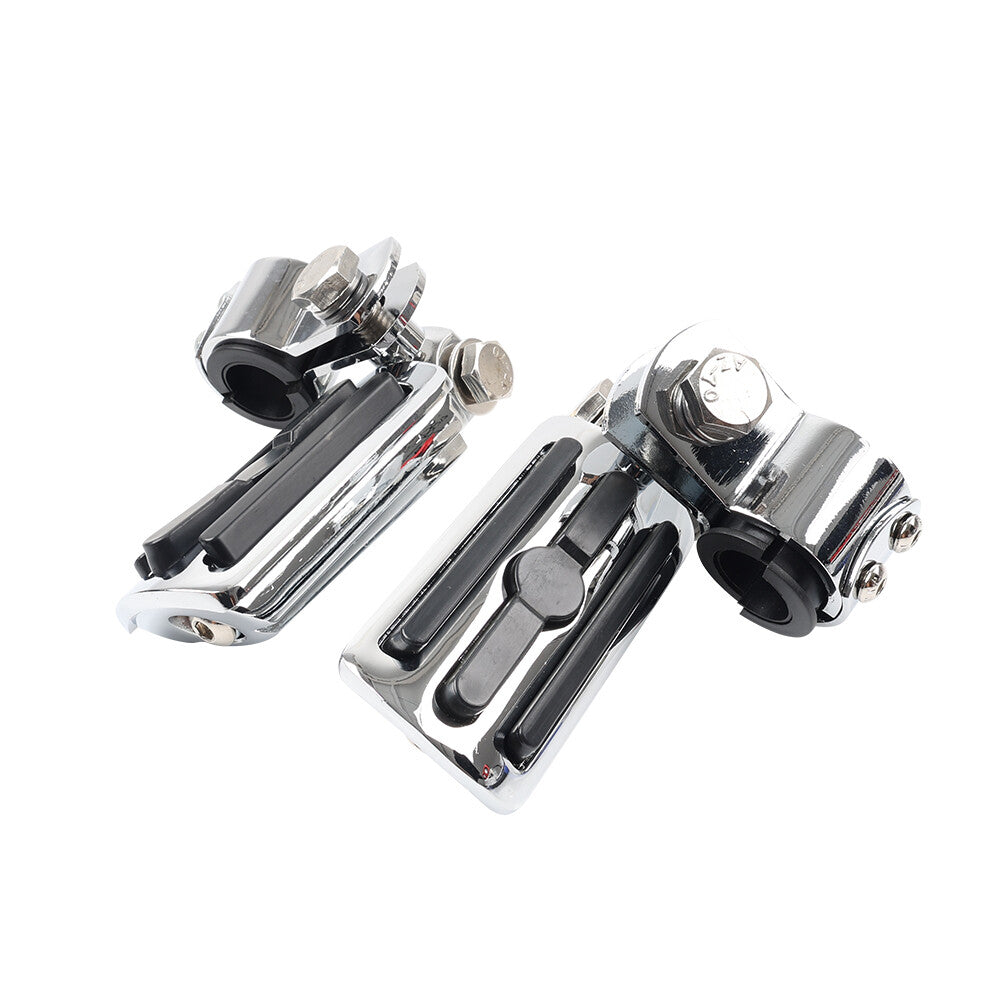 for Harley Touring Fatboy Motorcycle Highway Foot Pegs Rests 1 1-1/4 Crash Bar