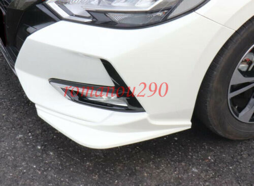 for Nissan Sentra 2020-2023 ABS White Front Bumper Side Corner Spoiler Trim 2pcs