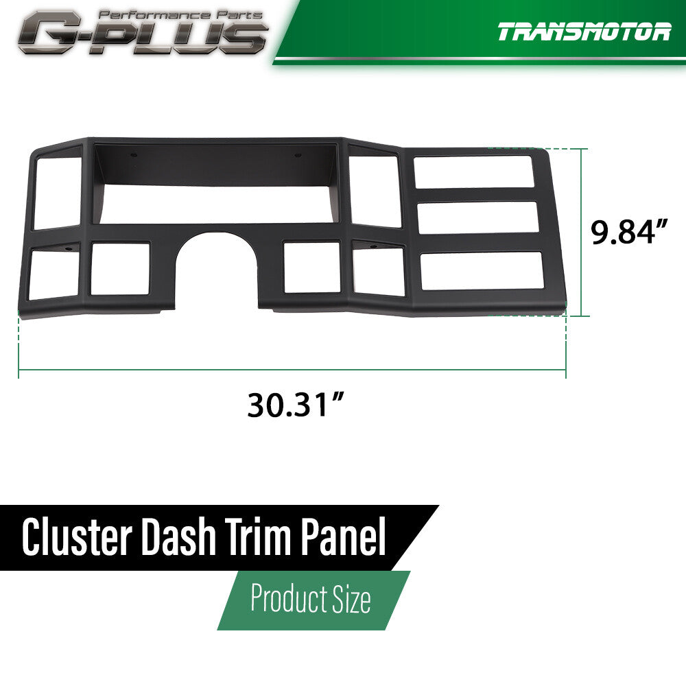 Fits 84-96 for Jeep Cherokee XJ Speedometer Cluster Dashboard Trim Panel Border Black - v