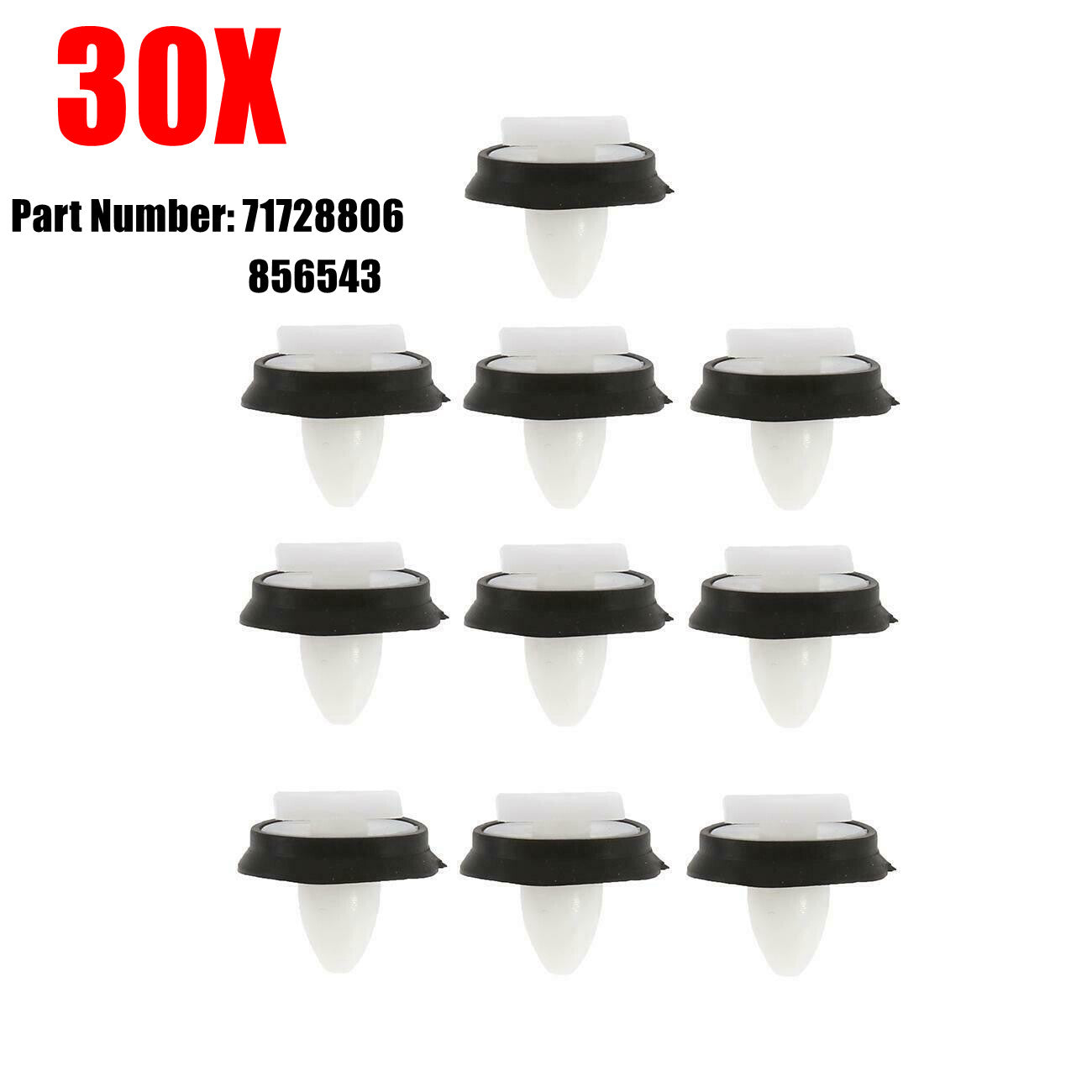 30-piece for Fiat Ducato Exterior Side Molding with Lower Door Trim Clip Set