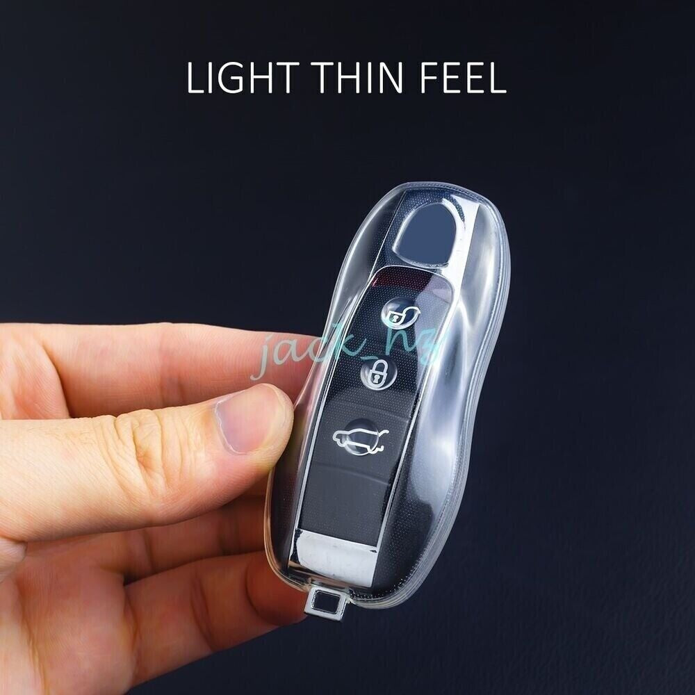 Transparent Clear Car Key Fob Cover Case For Macan for Cayenne Accessories n