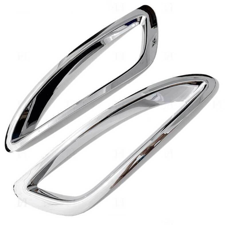 for Kia K5 Optima 2011-13 ABS Chrome Front Bumper Fog Light Lamp Frame Trim 2PC