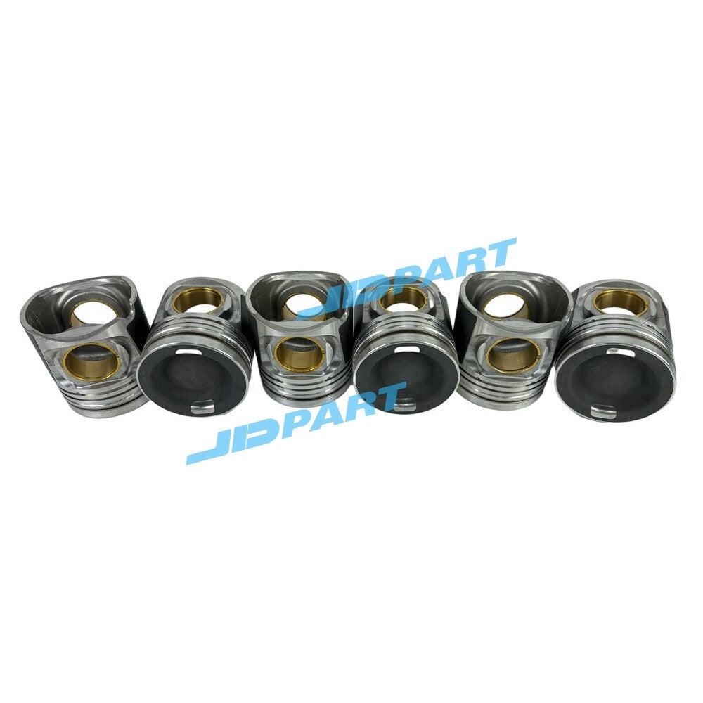 6-piece piston kit 23411-84400 for Hyundai D6CB engine spare parts -