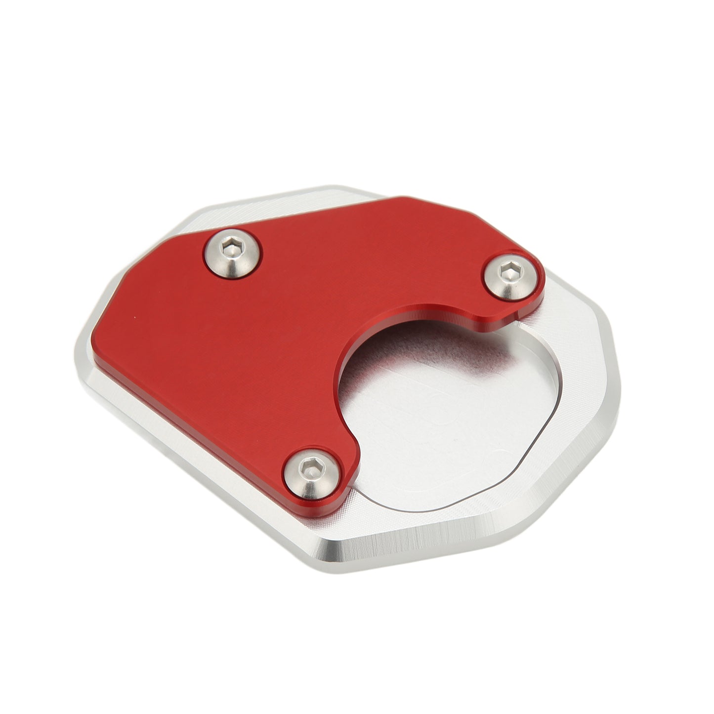 Auto Motorcycle Side Stand Enlarged Plate Aluminium Alloy Red Parts For 660