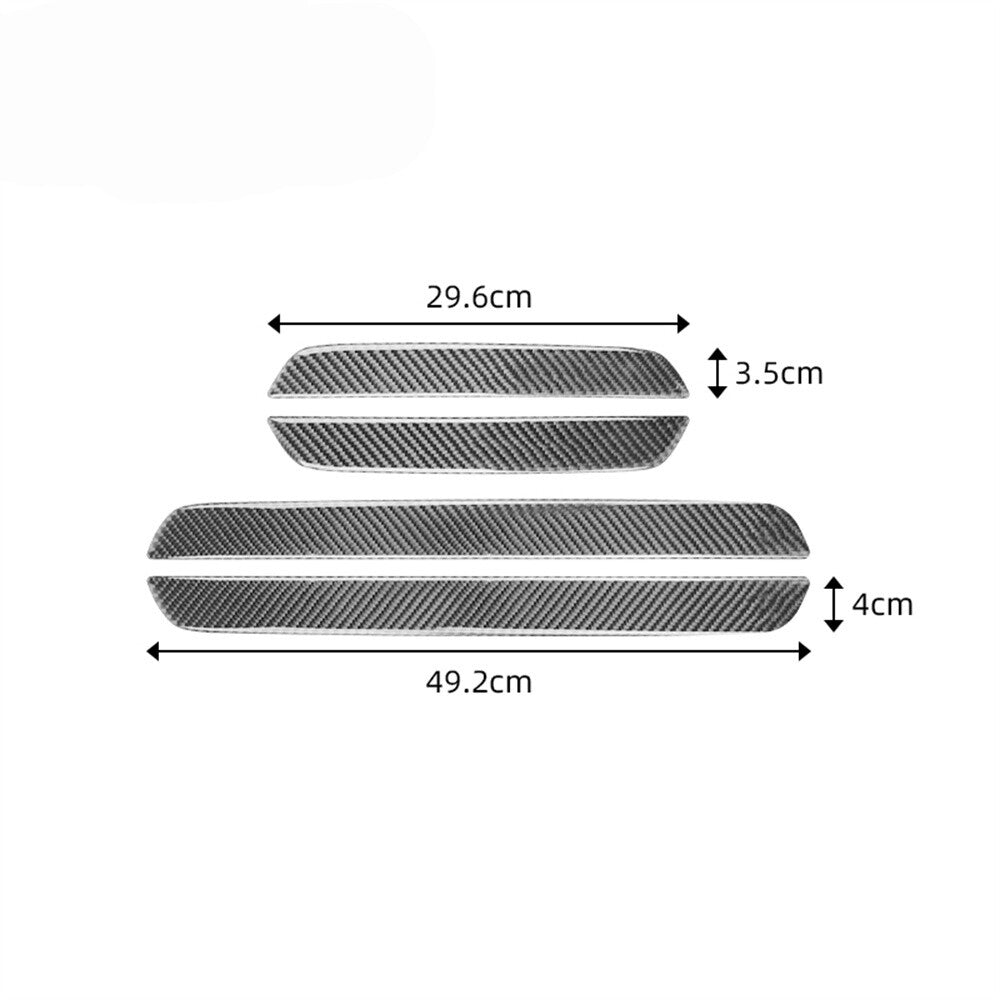 Carbon Fiber Door Sill Panel Decorative Cover Trim for Toyota for Corolla 2007-2013