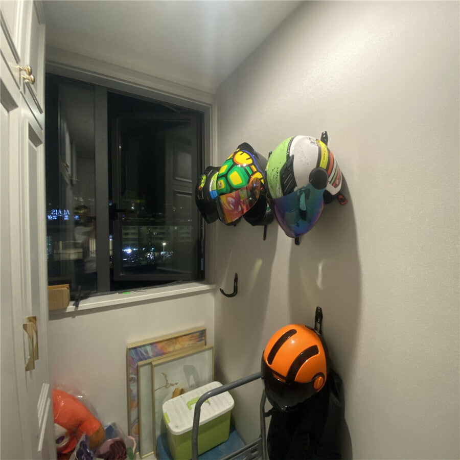 Motorcycle Wall Mounted Helmet Hook Rack Holder Coat Hat Cap Hanger Accessories Q