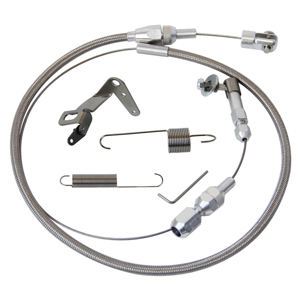 Universal Stainless Steel 24 Throttle Gas Cable Spring Set Street Hot Rod