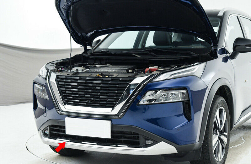 for Nissan X-TRAIL Rogue 2021-2023 Chrome Front Bumper Guard Grille Bottom Strip