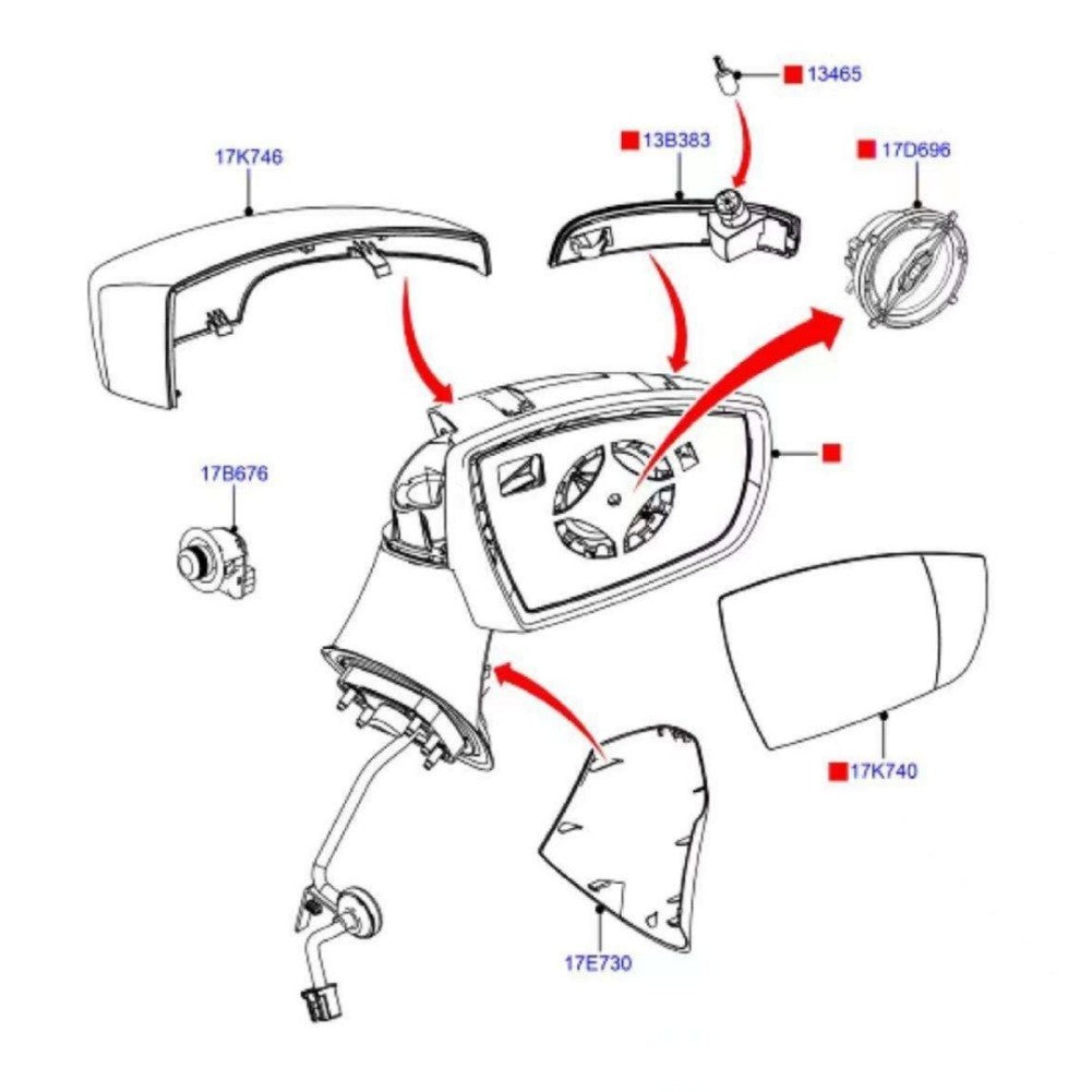 Rearview Mirror for ford Ecosport Q