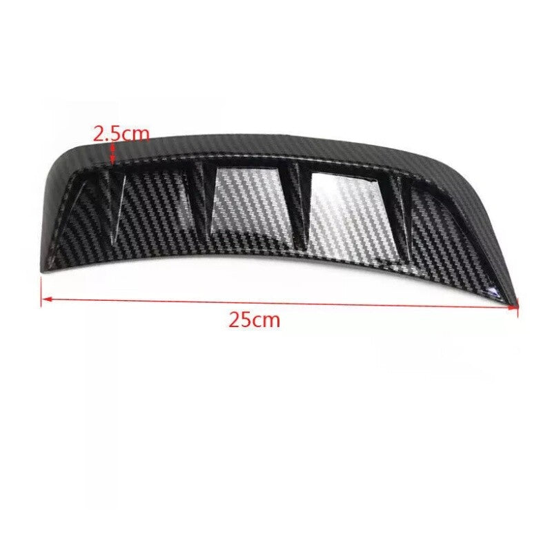 1Pair Universal Car Carbon Fiber Side Door Fender Vent Air Wing Cover Sticker