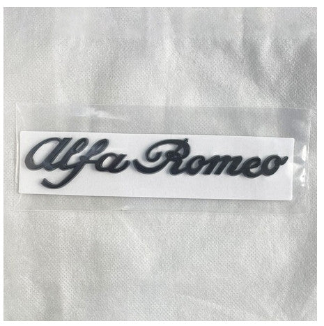 for Alfa Romeo letter logo badge sticker boot trunk badge black