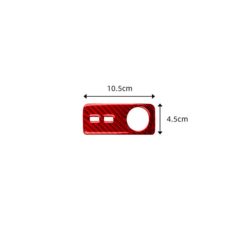 for Audi Q5 2018-21 Red Carbon Fiber Interior Rear Cigarette Lighter Cover Trim
