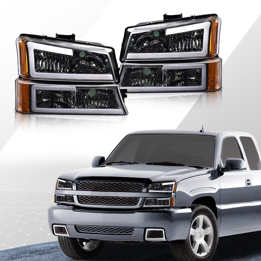Tuisheng 03-07 Silverado/Avalanche {Dual LED C-BAR} Yellow/Jade Pomegranate + Staff - v