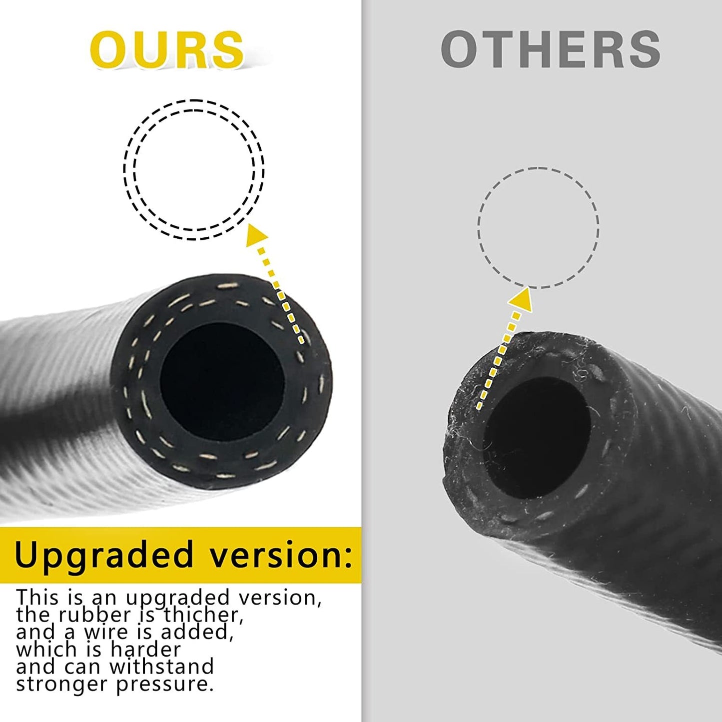 Fuel line 5/16 inch NBR rubber hose 8 mm fuel line hose Fuel injection hose 20 ft