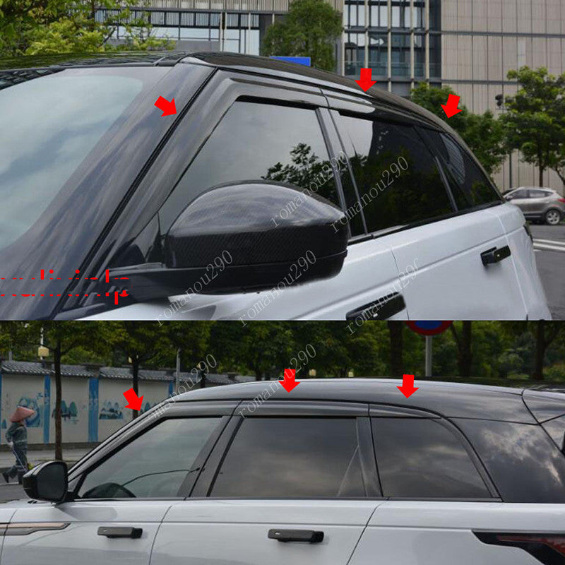 6p For 2018-2021 for Range Rover Velar Black Window Visor Vent Shades Sun Rain Guard