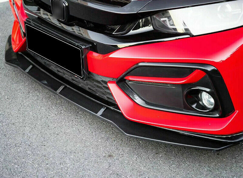 for Honda for Civic Hatchback 2020-21 BlackRed ABS Front Fog Light Lamp Cover Trim